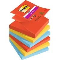 Post It Super Sticky Z-Notes Post-it Playful, 76 x 76 mm, pakke med 6 stk.