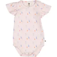 Green Cotton Body k/e - Rib - Piknik Frill - Primrose/Shell Blue/Tofu - - 1½ år (86) - Kortermet body