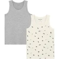 Minymo Undertrøye - 2-pack - Viskose - Niagara Mist m. Planeter - - 11 år (146) - Undertrøye