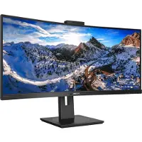 Philips P-line 346P1CRH - LED-skjerm - kurvet - 34 - 3440 x 1440 WQHD @ 100 Hz - VA - 500 cd/m² - 3000:1 - DisplayHDR 400 - 4 ms - HDMI, DisplayPort, USB-C - høyttalere - svart tekstur