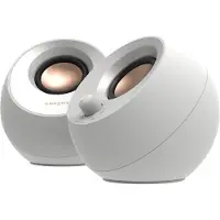 Creative Labs Pebble V3 - Høyttalere - for PC - 2.0-kanal - trådløs - Bluetooth - USB - 8 watt (Total) - pristine white