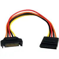 StarTech.com StarTech 8in 15 pin SATA Power Extension Cable - 8 SATA power Extension Cable - 8 SATA power Extension cord - Strømforlengelseskabel - SATA-strøm (hann) til SATA-strøm (hunn) - 20.3 cm - for P/N: PYO