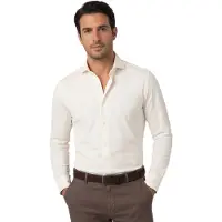 Desoto Essential Skjorte Hai Jersey Champagne Hvit Off-white Størrelse