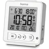 Hama 00185894, digital vekkerklokke, hvit, innendørs, voksen, gutt/jente, LCD