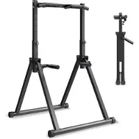 Vevor Pull-up-stang, bærbar pull-up-stasjon med kapasitet på 150 kg, frittstående pull-up-stenger med trekantet struktur og kraftig stålrør, høydejustering i 9 nivåer, tyngdekraftskondisjon for armer