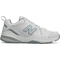 New Balance for woman. WX608V5 WX608V5 Slip Resistant Leather Sneakers white (39 D), Flat, Laces, Casual