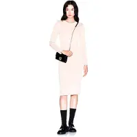 Armani Exchange for woman. XW001834AF18852U6149 Beige Fitted Dress (XS), Casual, Polyester, Long sleeve