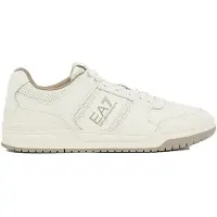 EA7 unisex. X8X234_XK422 Leather Sneakers Baseline beige (38), Flat, Laces, Casual