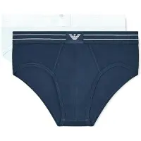 Emporio Armani for man. EM000401_AF18884 Set of 2 Logolabel briefs blue, turquoise (XL), Homewear, Cotton