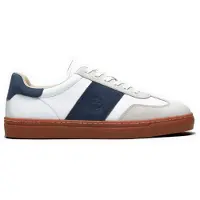 Timberland for man. TB0A43GGAFY1 Lisbon Street white, blue leather trainers (38), Flat, Laces, Casual