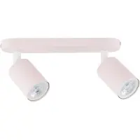 TK Lighting Downlight Livia, rosa, 35 cm, 2 lyskilder, metall, GU10