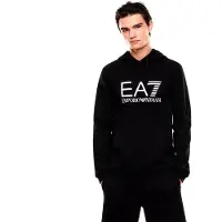 EA7 for man. 7M001413_AF22266 Core Identity sweatshirt black (XS), Casual, Sport, Cotton, Sportswear, Multisport, Short sleeve