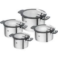 Zwilling 1009149 Simplify grytesett i rustfritt stål 4-delt sølv-svart