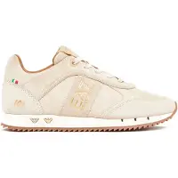 Emporio Armani unisex. 7X000648_AF17465 Beige 10th Anniversary Leather Slippers (38), Flat, Laces, Casual