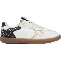 Pepe Jeans for woman. PLS000024 Ball Log Leather Sneakers white (39), Flat, Laces, Casual