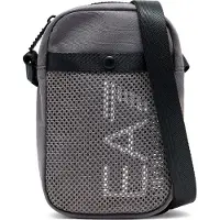 EA7 unisex. 7X000633_AF23097 Sporty shoulder bag with front logo XL grey (OSFA), Casual, Polyester