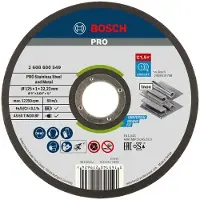 Bosch Pro Stainless Steel &amp; Metal 125 X 1 X 22.23 Mm Metallslipeskive 100 Enheter