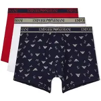 Emporio Armani for man. EM000371_AF20669 Set 3 Boxer shorts Navy, red, white band (L), Homewear, Cotton