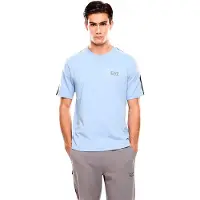 Emporio Armani for man. 7M001595_AF21787 T-shirt Natural Ventus blue (XXL), Casual, Cotton, Short sleeve