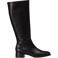 Wonders for woman. D-1803_5121_5792 Bonjour 03 Black Leather Boots (37), 1 to 3 cm, Zip, Casual, Classic