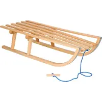 Springos trekjelke 90 cm, lakkert, for barn