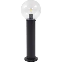 LINDBY sokkellampe Dangan, svart/klar, høyde 60 cm, glass