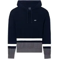 Armani Exchange for man. XM002171AF22240MB492 Waffle Deep navy jumper (XL), Blue, Casual, Cotton, Long sleeve