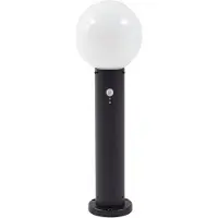 LINDBY sokkellampe Dangan, svart/opal 60 cm, glass, sensor