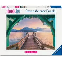 Ravensburger Puslespill 1000 Gangbro ved Lac d'Annecy