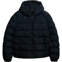 Superdry for man. M5011905A Hooded Sports Quilted Jacket Navy (L), Casual, Polyester