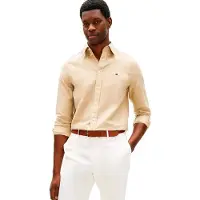 Tommy Hilfiger Linen Blend Solid Langarmet T-skjorte