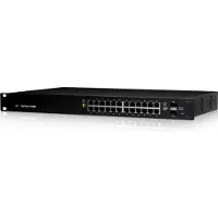 Ubiquiti EdgeSwitch 24 - Switch - L3 - Styrt - 24 x 10/100/1000 (PoE+) + 2 x Gigabit SFP - rackmonterbar - PoE+