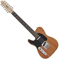 Gear4Music Knoxville Left Handed Deluxe 12 String Electric Guitar by