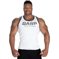 Gasp Ribbed T-Back, White - XL