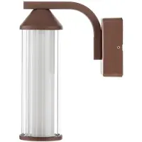 LINDBY utendørs LED-vegglampe Neravio, rust, høyde 26 cm, IP54