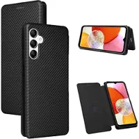 Mtp Products Samsung Galaxy A14/A14 5G Flip-deksel - Karbonfiber - Svart