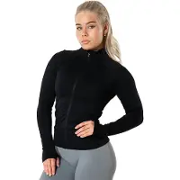 Relode Aura Seamless Zip Langermet Svart