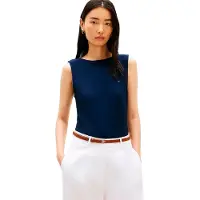 Tommy Hilfiger 5x2 Rib Boat Slim Fit Ermeløs T-skjorte