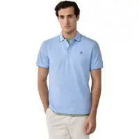 Hackett for man. HM5600136 Heritage Tipped polo shirt blue (S), Casual, Cotton, Short sleeve