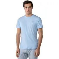 Hackett for man. HM5000077 Heritage H T-shirt blue (L), Casual, Cotton, Short sleeve