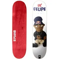 Plan B Lil' Buddies Gustavo 8.25"x31.77" Skateboard Deck mønster