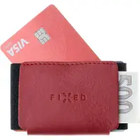 FIXED Tiny Wallet i ekte lær, rød
