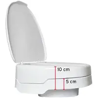 Helping Hand Ezy-Fit toalettforhøyer med lokk, 5-10 cm