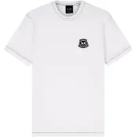Armani Exchange for man. XM002455AF10358U0009 White slim-fit T-shirt (XXL), Casual, Cotton, Short sleeve