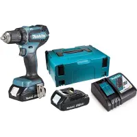 Makita slagbormaskin/slagdrill-skrutrekker 18V DHP485RAJ 50/27Nm 2x2,0Ah BL