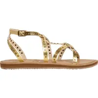 Pepe Jeans for woman. PLS700017 Gold Rio Studs Sandals (37), Flat, Buckle, Casual