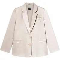 Armani Exchange for woman. XW001953AF21553U6223 Semi beige blazer (S), Casual, Classic, Polyester