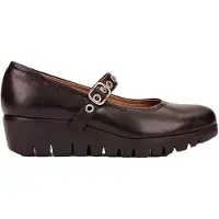 Wonders for woman. C-33343_2525_5792 Leather Shoes Fly 43 Black (39), 1 to 3 cm, Buckle, Casual