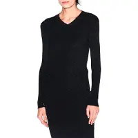 Armani Exchange for woman. XW001874AF11957MC005 Slim V Sweater (XL), Black, Casual, Classic, Viscose