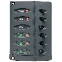 Bep Marine Vanntett 6-veis Vippebryterpanel